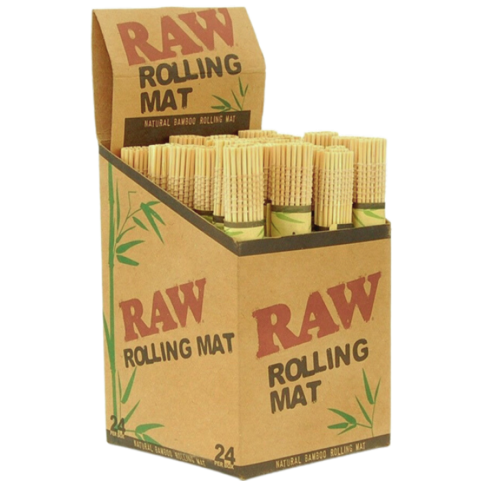 RAW BAMBOO ROLLING MAT 25CT/DISPLAY
