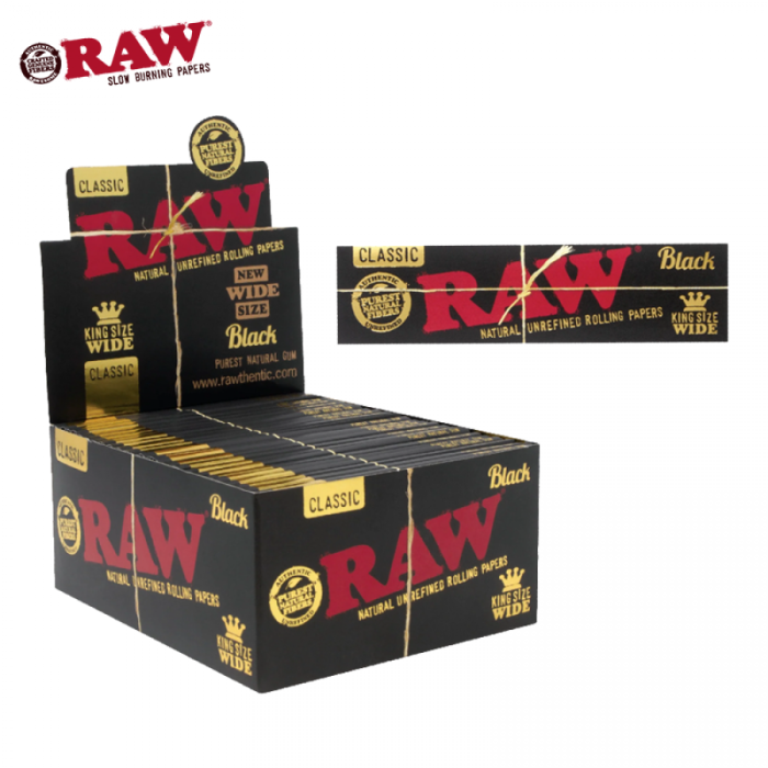 RAW BLACK CLASSIC KING SIZE WIDE 33CT/50PK