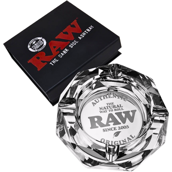 6" RAW GLASS ASHTRAY- THE DARK SIDE