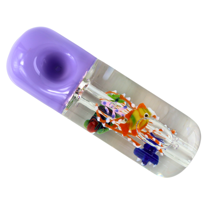 5" GLIIZY 3D GLYCERIN GLASS HAND PIPE