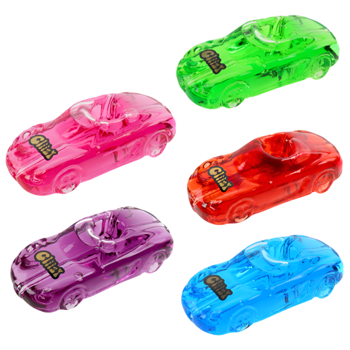 4" GLIIZY GLASS HAND PIPE GLYCERIN CAR DESIGN