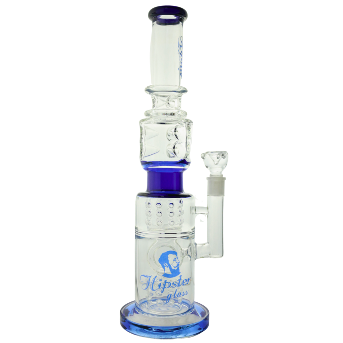 18" HIPSTER WATER PIPE IN DOUBLE VASE NIAGARA DOUBLE LEVEL WITH SQUARE PERC 1484GM 