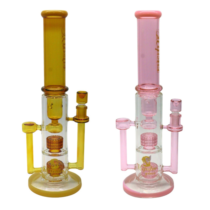 17" HIPSTER GLASS WATER PIPE TWO CHROMATIC SHOWER 1316GM