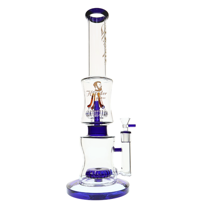 16" HIPSTER GLASS TOBACCO WATER PIPE FLAT SHOWERHEAD 1120GM