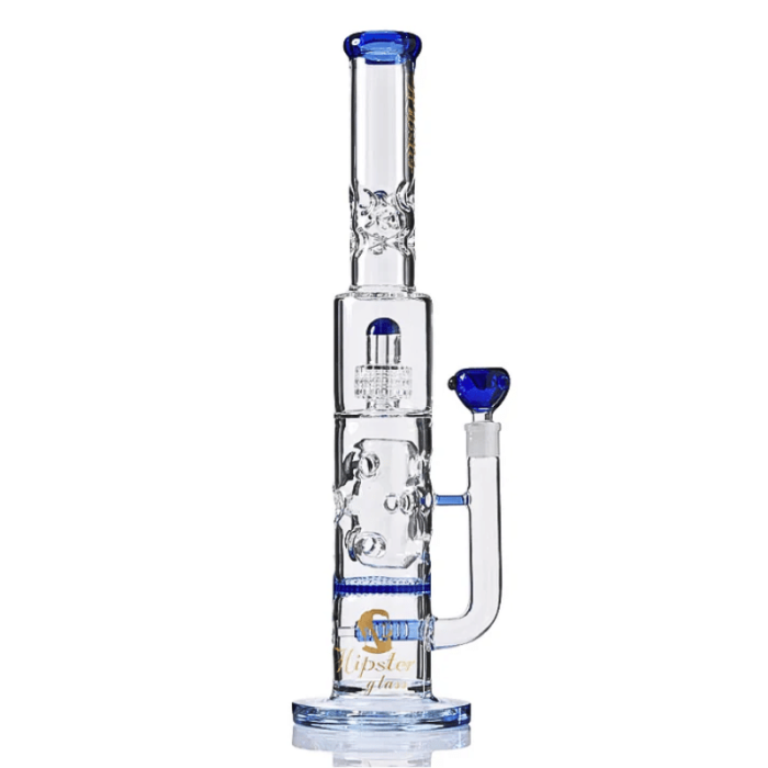 20" HIPSTER GLASS TOBACCO WATER PIPE MATRIX & HONEYCOMB DESIGN 1640GM 