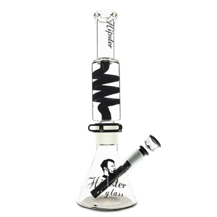 14" HIPSTER GLASS WATER PIPE BEAKER WITH GLYCERIN 960GM