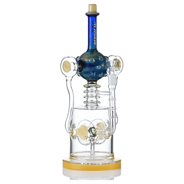 14" HIPSTER GLASS WATER PIPE RECYCLER 1100GM