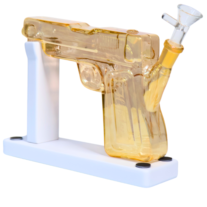 9" HIPSTER GLASS TOBACCO WATER PIPE GUN DESIGN