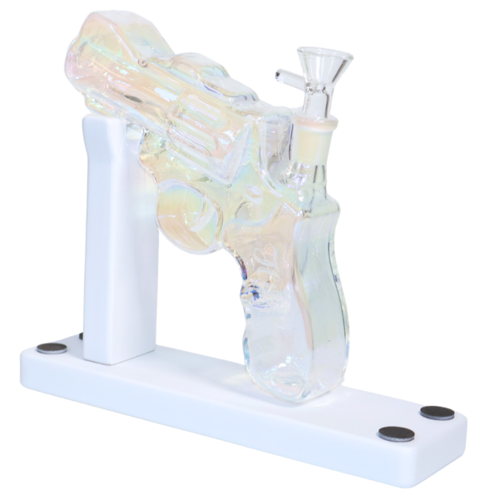 7" HIPSTER GLASS TOBACCO WATER PIPE REVOLVER DESIGN
