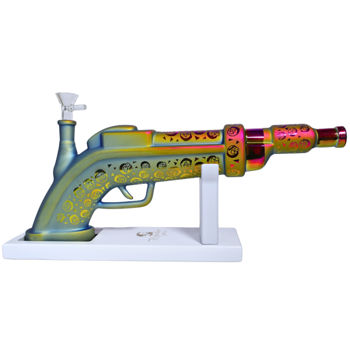 13" HIPSTER GLASS TOBACCO WATERPIPE RIFLE DESIGN