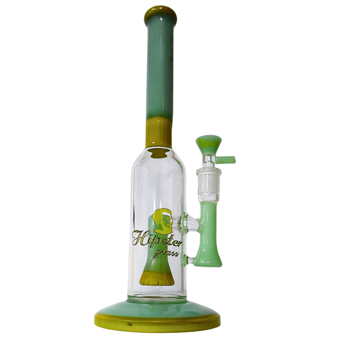 12" HIPSTER GLASS TOBACCO WATER PIPE CLEAR CHAMBER DESIGN 510GM