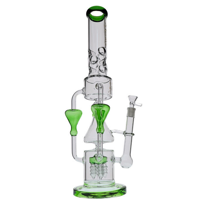 18" HIPSTER GLASS WATER PIPE OUTSIDE RECYCLER SWISS CATCHERS 1264GM