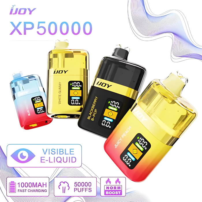 iJOY XP 50000 PUFFS 5% NIC 20ML DISPOSABLE 5CT/DISPLAY