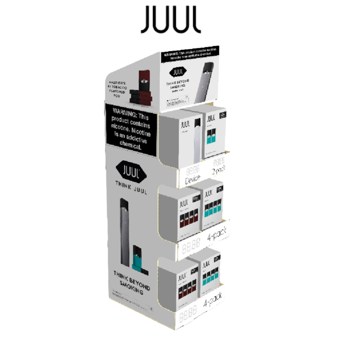 JUUL KIT & PODS (8 KITS + 40 PODS) 0.7ML DISPLAY - ASSORTED