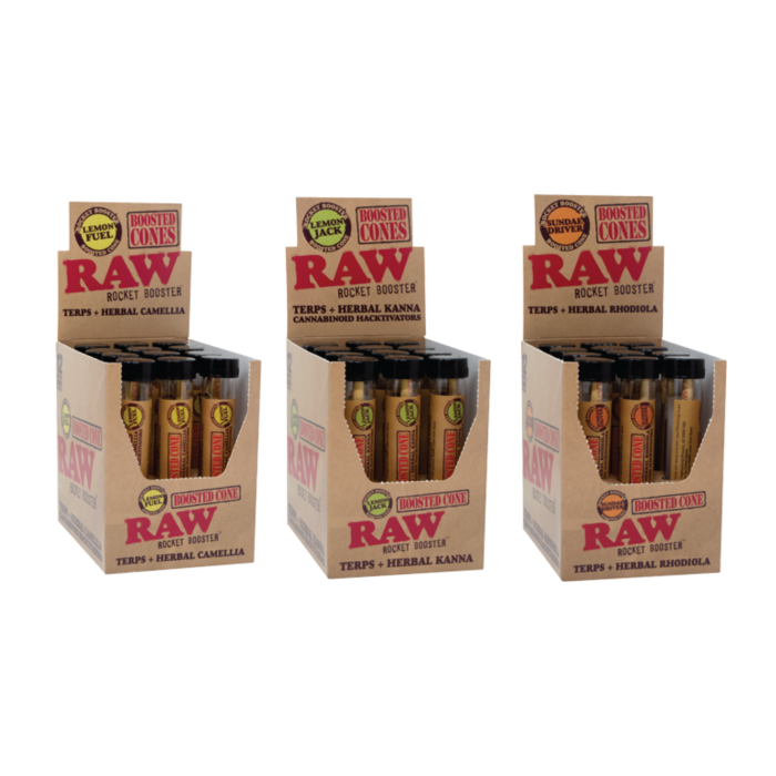 RAW ROCKET BOOSTER CONES 12CT/DISPLAY