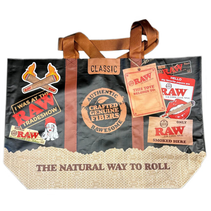 RAW TOTE BAG IN BLACK 1CT