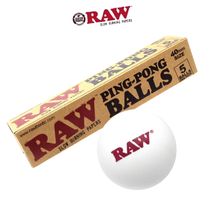 RAW PING-PONG BALLS 5CT/PK