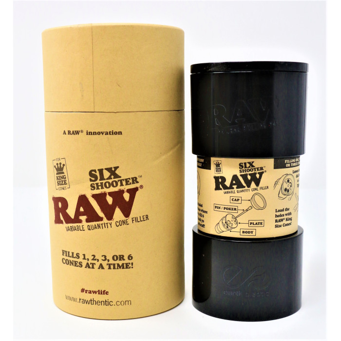RAW KING SIZE CONES SIX SHOOTER 